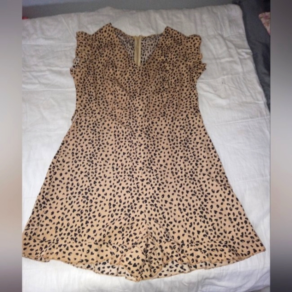 Tiger print easy zipper access size for romper jumpsuit